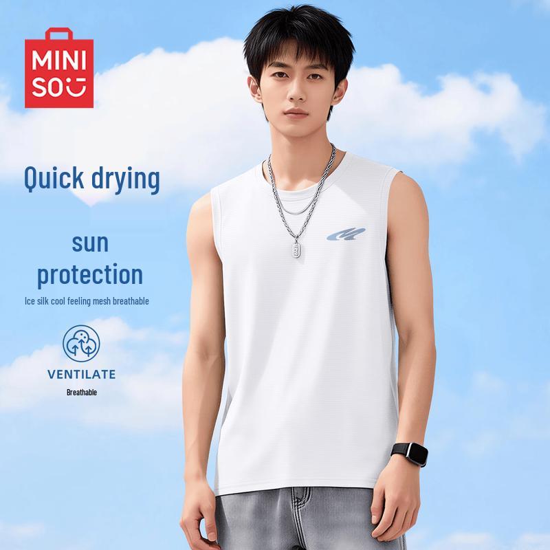 MINISO Men's Quick-Dry Breathable Sleeveless Sports Vest