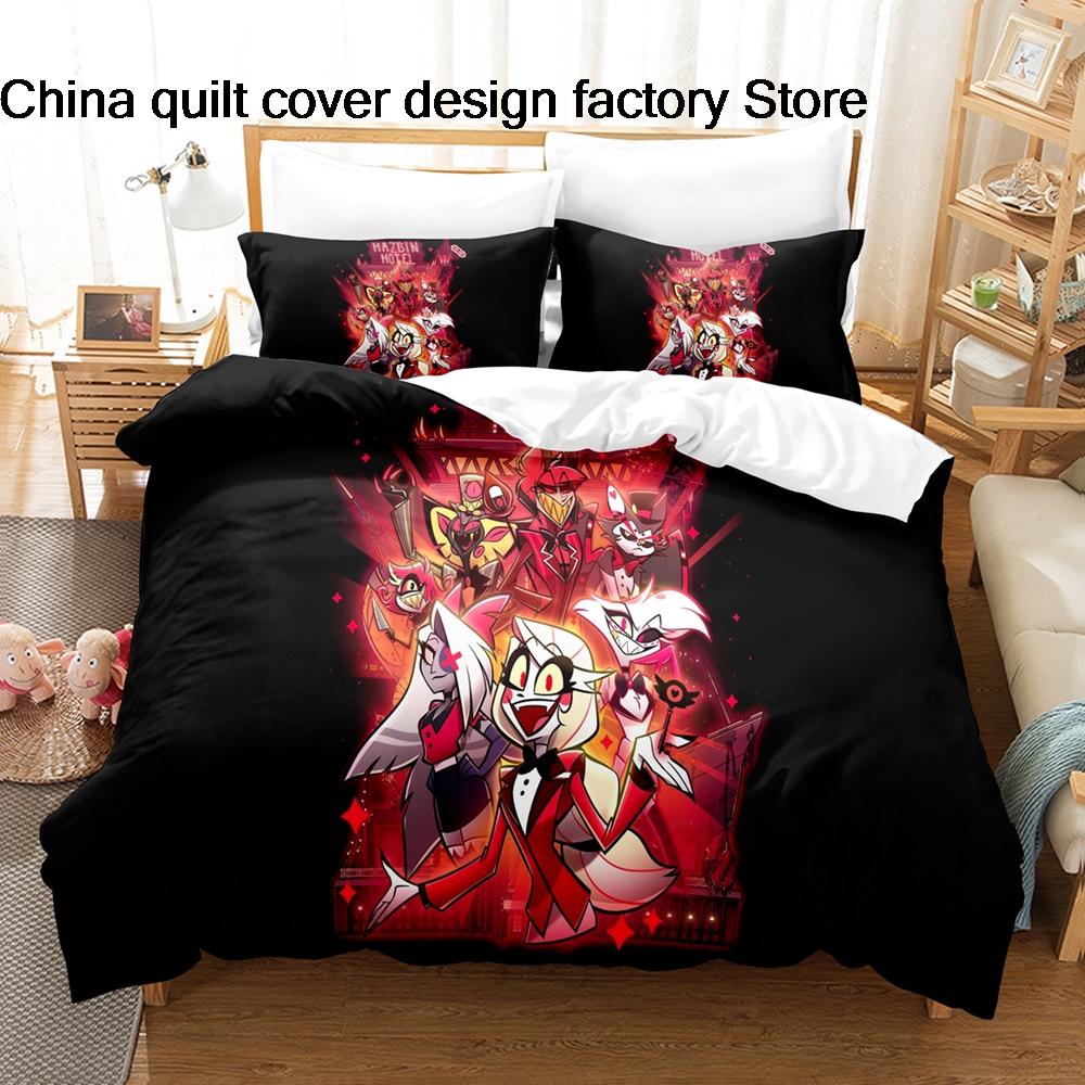 HotHazbin Hotel Charlie Bedding Set 3PCS Anime Print Duvet Cover All Sizes Customizable for Fans Bedroom
