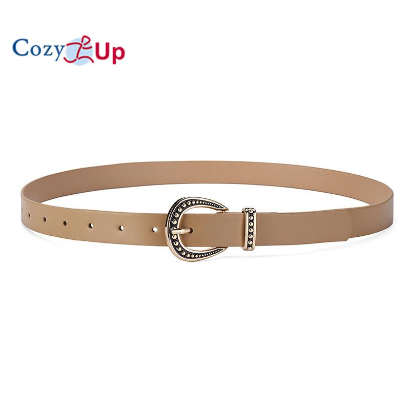 Curea de damă cu cataramă cu stifturi retro, curea de blugi decorativă simplă de culoare solidă