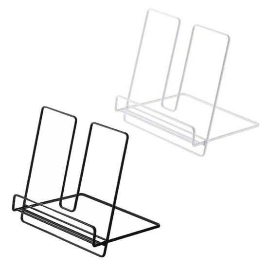 Faltbarer Desktop-Buchständer Kohlenstoffstahlhalter für Buch Tablets Rezepte Kunstwerke Platzsparende Aufbewahrung Ausstellungsständer für Schreibtisch Nachttisch Büro Zuhause