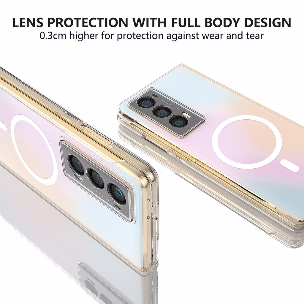 Anti-Scratch Case for Honor Magic V2 Ultra Clear Magnetic Wireless Charging Foldable Reinforced Toughness PC Hard Cover
