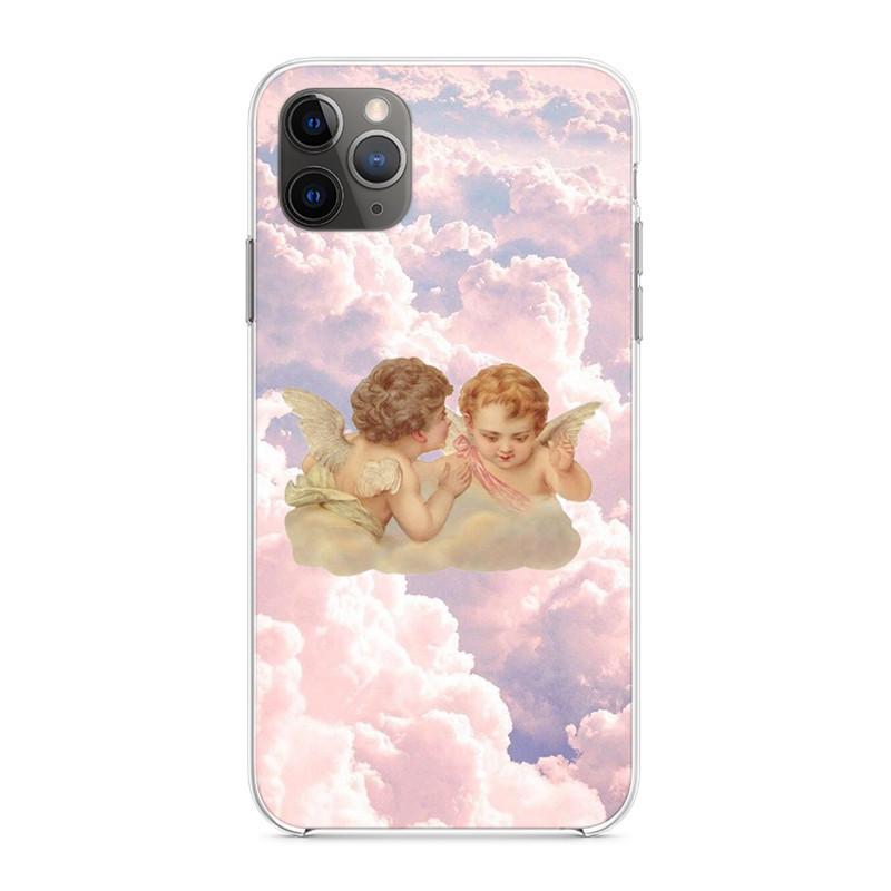 Soft Back Capa Classical Angel Modern art Phone Shell For Apple Transparent Iphone 5 5s 6 7 8 6s Plus X XR XSMAX SE 2020 11 PRO