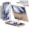 Samsung Z Fold7 Magnetic Solid Color Flip Case with Pen Slot and Stand