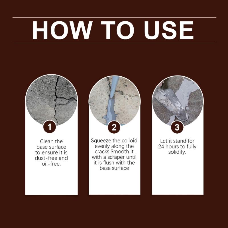 100G Cements Crack Filler Concrete Crack Sealant Adhesive Ground Hole Fixing For Construction Exterior Interior