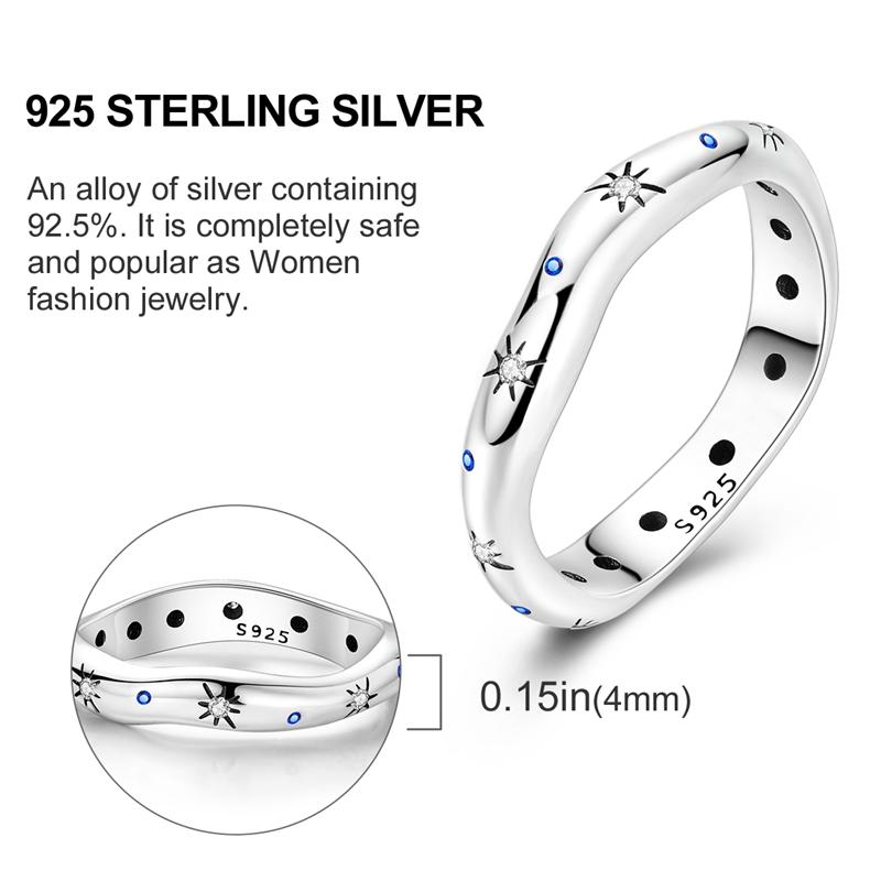 New 925 Silver Rings Zircon Sparkling CZ Rings Rings For Women Original Wedding Fine Jewelry Accessories Gifts