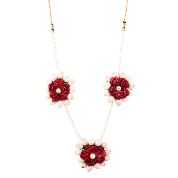 Jewellery Set for Women Floret Gota Patti Necklace, Earrings, Bracelet & Maang Tika for Women & Girls