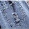 Size Hole Summer Plus Temperament Denim Shorts Womens Casual Denim Shorts Loose High Waist Jeans Shorts