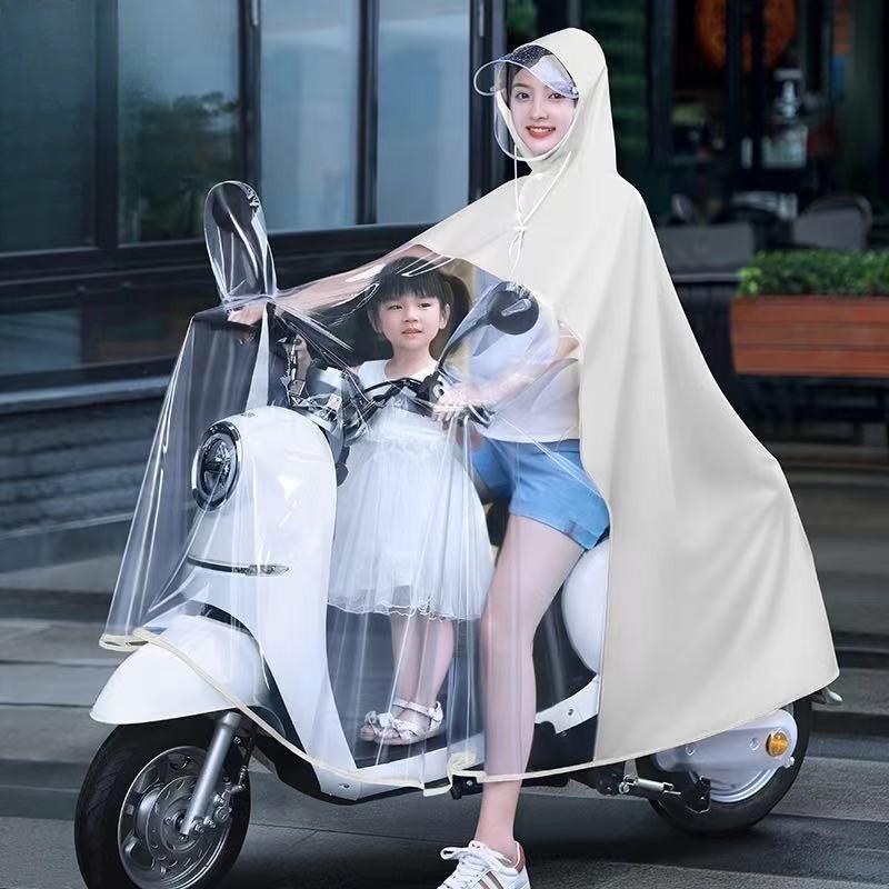 Passende verdickte übergroße Regenponchos für Eltern und Kinder Mutter-Kind Elektroroller Regenmäntel