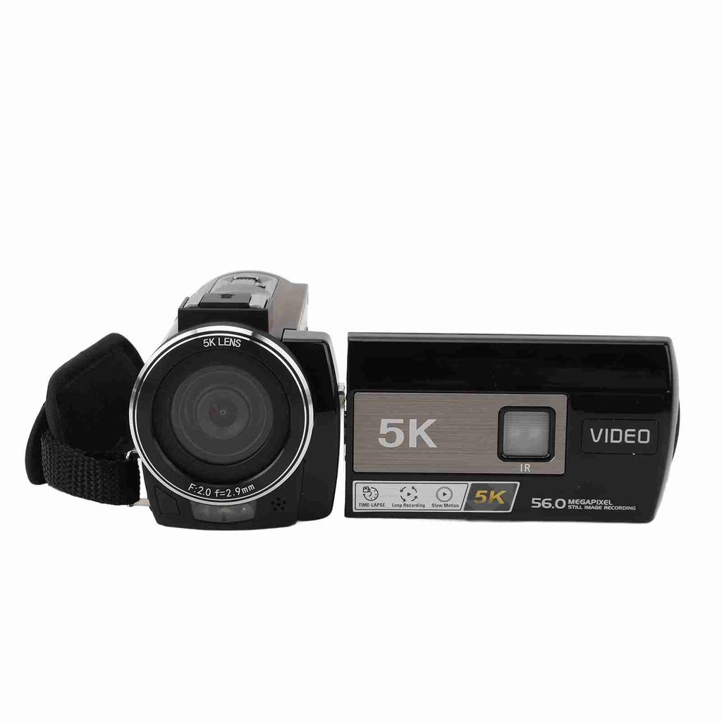 Videokamera 5K HD 56MP 3-tommers berøringsskjerm 18X zoom Nattsyn Vlog-kamera med