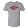 Illinois Fighting Illini Faded Block Football Triblend T Shirt - Athletic Grey