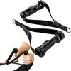 1 Pair PUMPMUSCLE Ergonomic Heavy-Duty Handles for Cable Machines - Black PP Material, Ideal for Resistance Bands, Pull Downs