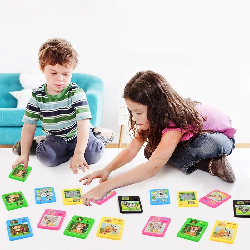 10Pcs Fun Cartoon Jigsaw Animal Puzzles Game Kids Educational Toy Birthday Party Guest Treat Gift Favors Pinata Filler Prize