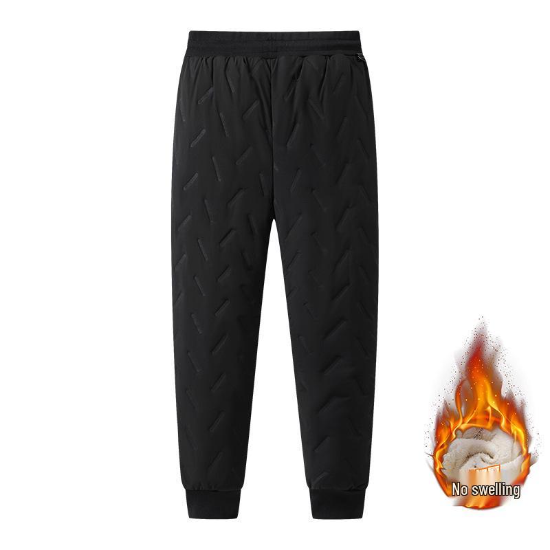 Lässige Winter-Fleece-gefütterte Jogginghosen mit Reißverschlusstaschen, warm und vielseitig für Paare