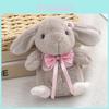 Adorable Bow Tie Rabbit Plush Keychain Cute Soft Bunny Backpack Charm 14cm