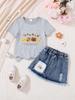 Set di gonne casual in denim alla moda per bambine