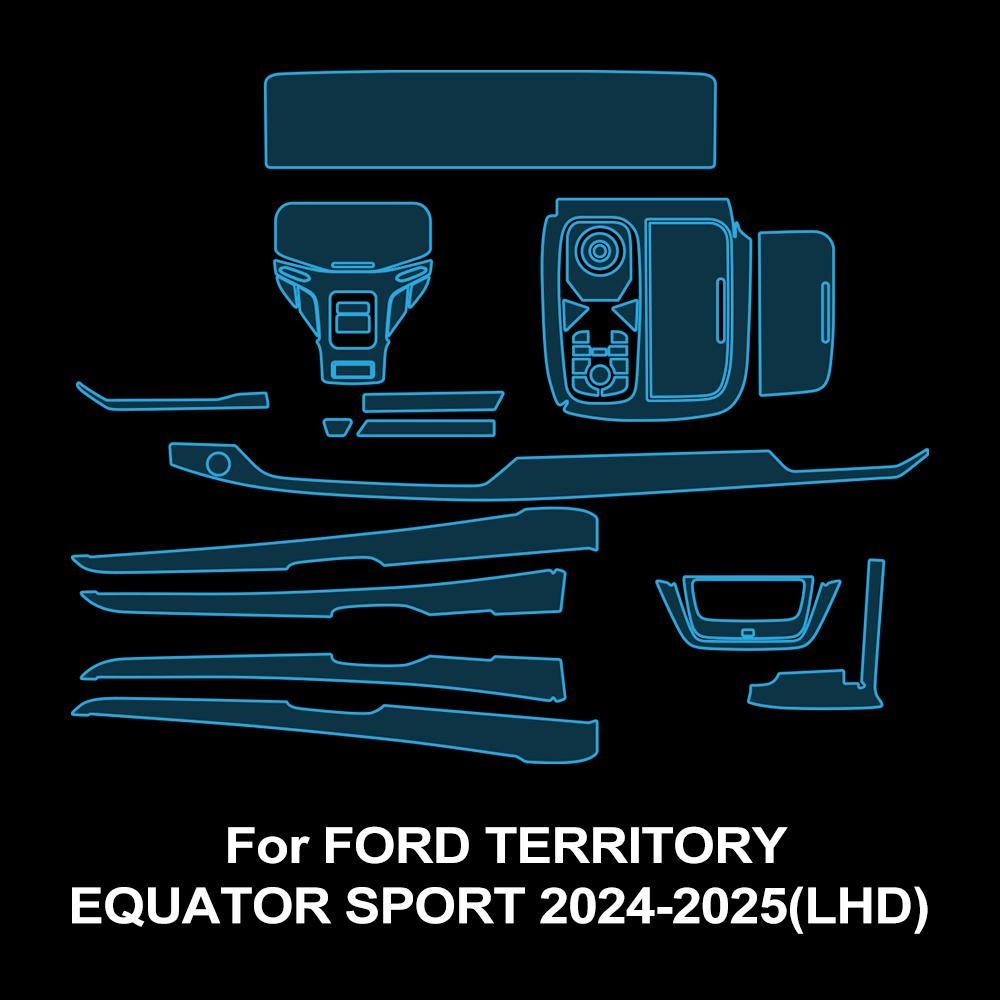 Auto TPU Folie für Ford Territory 2026 2026 Equator Sport PPF Vorgeschnittene Abdeckfolie Auto Mittelkonsolenbildschirm Innenzubehör