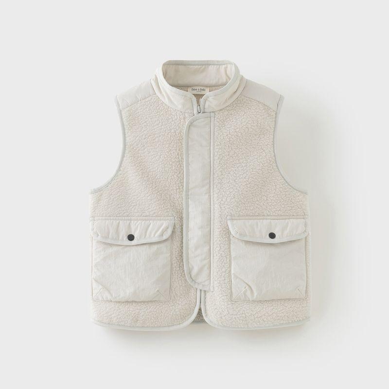 David Bella Children's Fleece Vest Boys' Polar Fleece Vest 2026 Winter New Children's Clothing Sleeveless Jacket for Boys