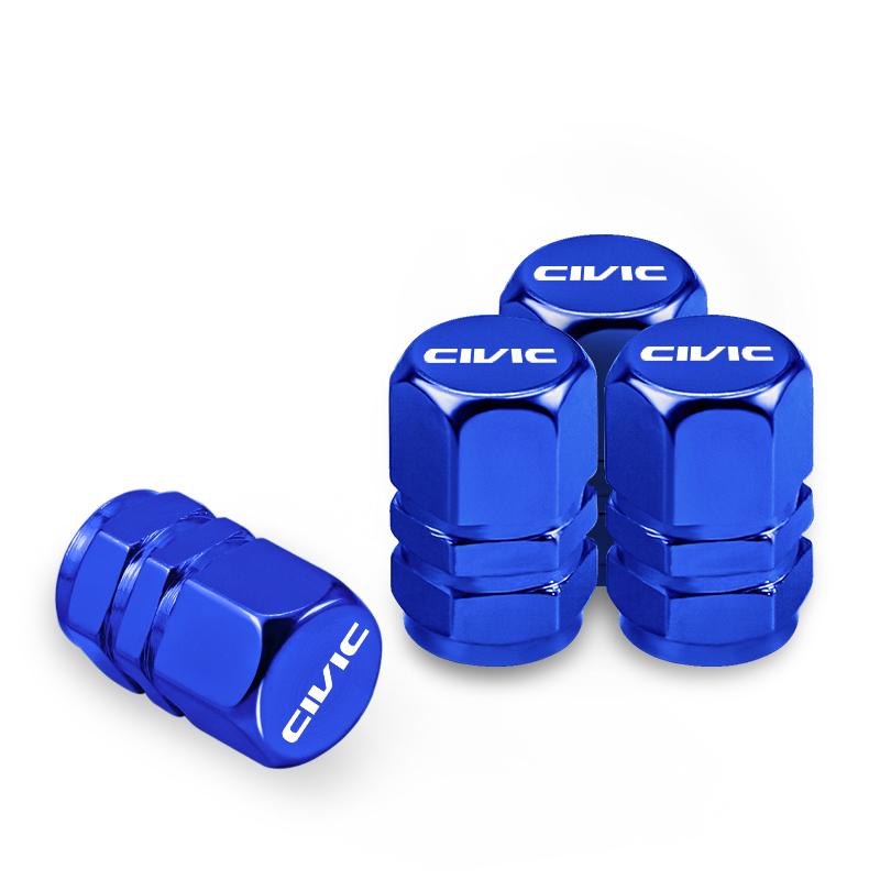4Pcs Metal Car Wheel Tire Valves Caps Waterproof Dustproof Cover For Honda Civic Fit Accord City Vezel CR-V S660 Odyssey HR-V rlsh58