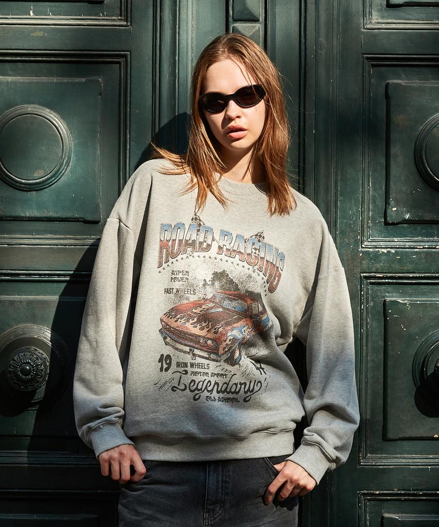 Peullukeu Road Racing Sweatshirt Gray Fmt3075