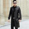Autumn Long Windbreaker Men's Sheep Coat Knee-length Coat Business Casual Middle-aged Suit Collar Fur Coat