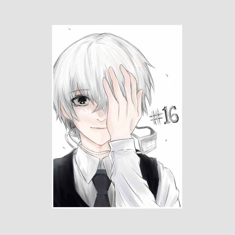Bílý papír Plakáty a tisky Tokyo Ghoul Klasické japonské anime Nástěnné umění Malba Plakátová nástěnná malba Obrázek Manga Dárek pro fanoušky Pokojová dekorace Domácí dekorace