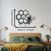 Modern Bee Metal Wall Art for Farmhouse Kitchen