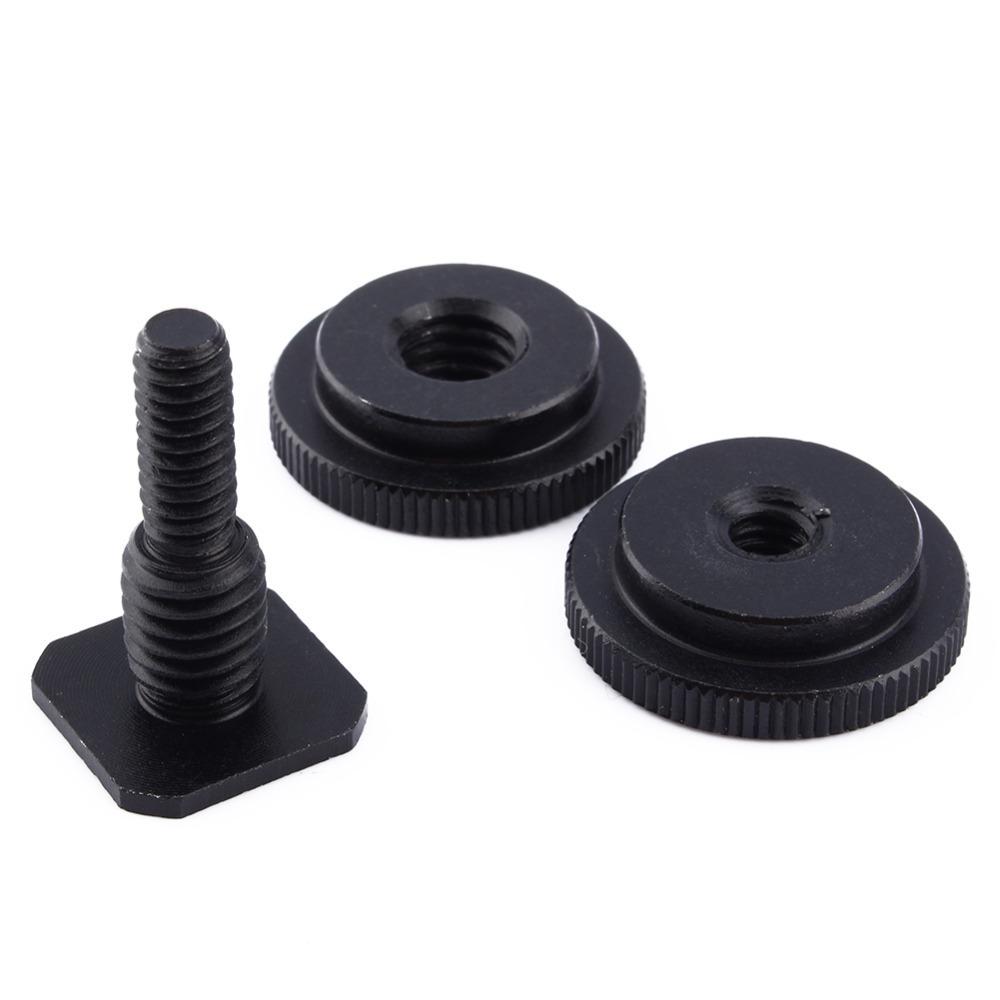 Metal Hot Shoe Adapter: 1/4" Single/Double Layer Conversion Screw for Camera/Camcorder