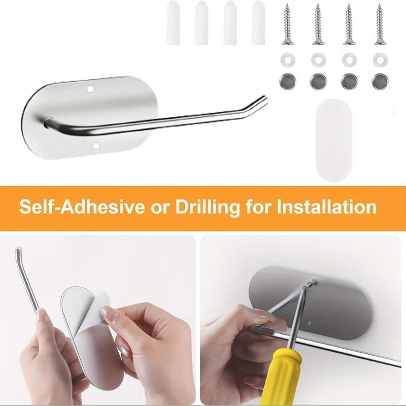 Torktumlare Lock Organizer Platssparande kopp Lock Krok Självhäftande borrhållare Kök Inuti Under skåp Organizers Förvaring