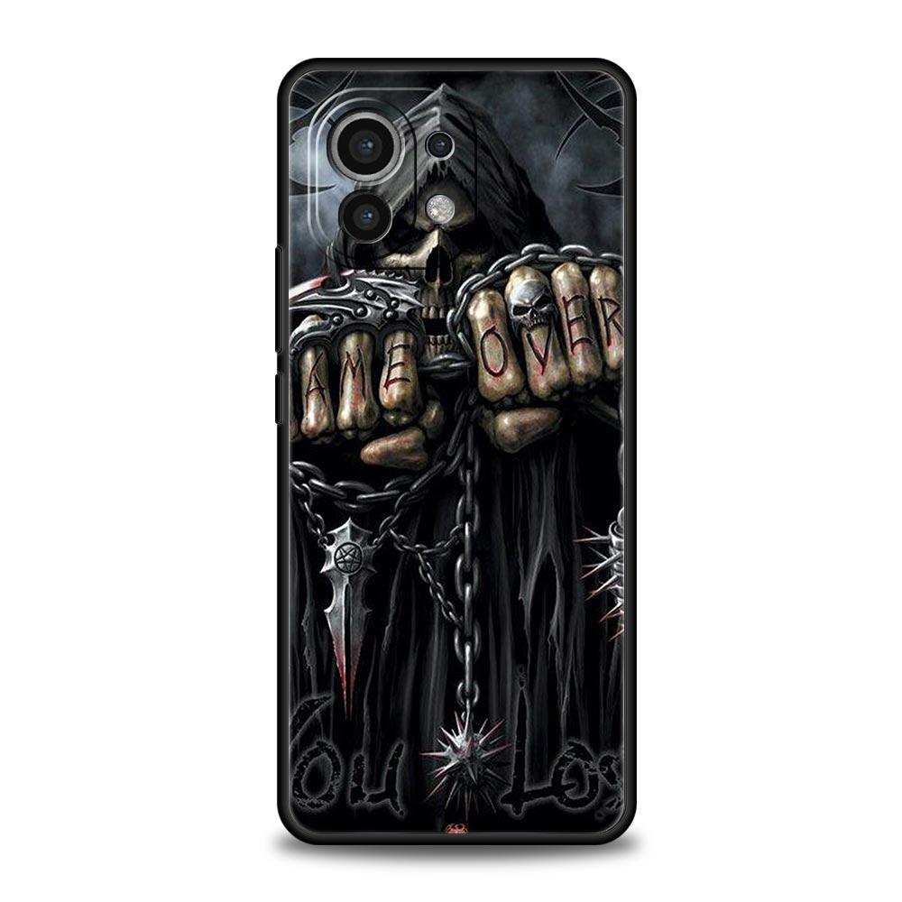 Skull Skeleton Grim Reaper Fashion Phone Case For Xiaomi 14 13T 12T Pro 12 13 11 Ultra Mi Note 10 Lite 10T Pro 11T 11i 9T Cover