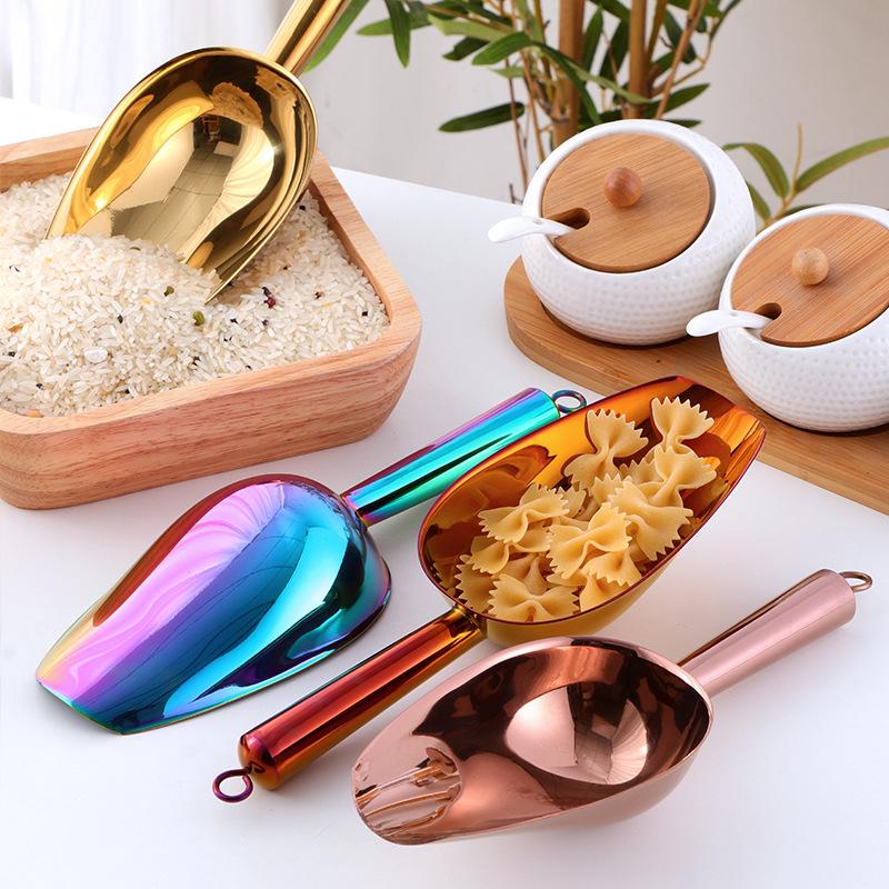 U-Shaped Stainless Steel Ice and Rice Scoop