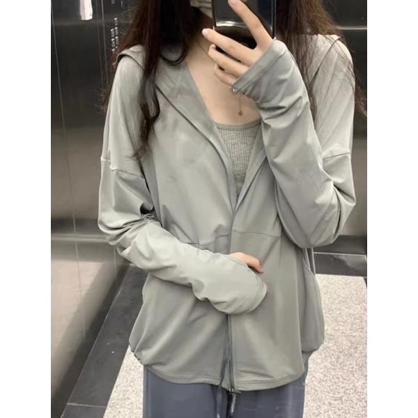 Women's 2025 Ice Silk Sun Protection Cardigan - Breathable, Loose, Anti-UV, Summer Jacket