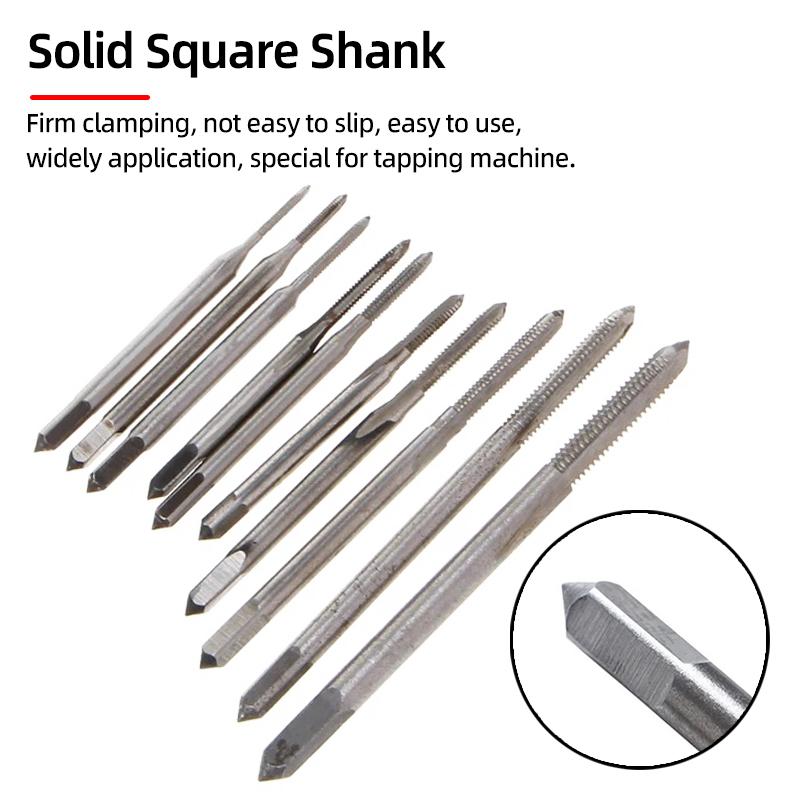 Metric Tap HSS 6542 Mini Thread Tap Drill Bit M1-M3.5 Straight Flute Machine Screw Tap Adjustable Tap Wrench M1-M8 Tapping Tool