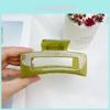 Large 10.5cm Thick Jelly Color Square Hair Claw Clip For Women Fashion Accessory