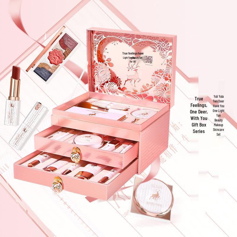 Yuli Yula 20-Piece Deer Makeup & Skincare Set - Qixi Festival Valentine's Day Gift Box