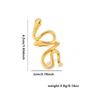European & American Trendy Titanium Steel Geometric Open Ring - Hip-Hop Style Snake Design