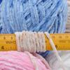 6-Pack Soft Chenille Velvet Yarn, 100g Each, 100% Polyester, Assorted Colors, for Crocheting Sweaters, Coats and DIY Crafts