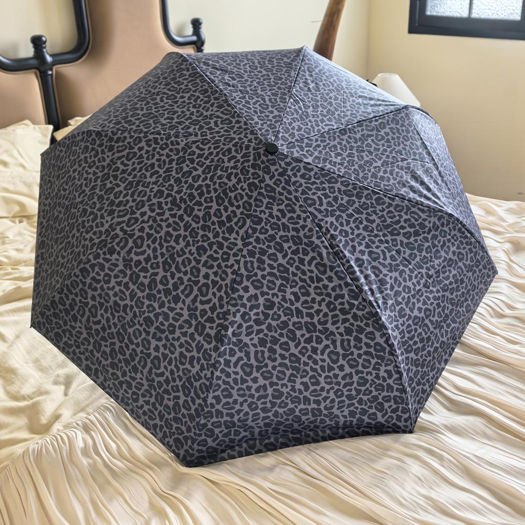 Unique Leopard Print Automatic or Manual Umbrella with Sexy Style - Resistant, Windproof, Foldable Design, with 8 Ribs and Durable Handle