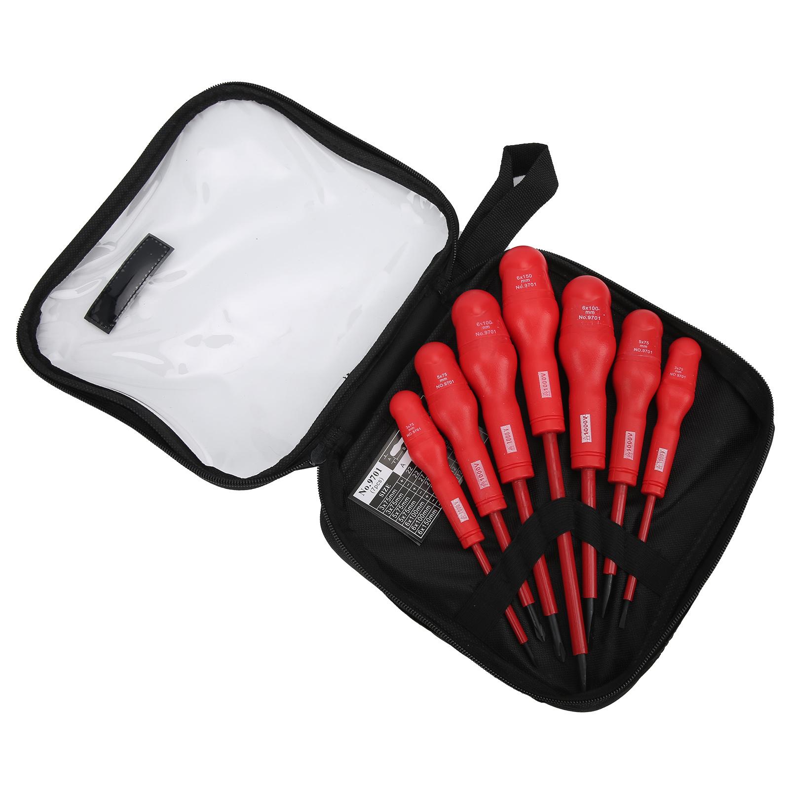 

1000V Insulated Screwdriver Set Magnetic Head Electrician Tool with Storage Bag