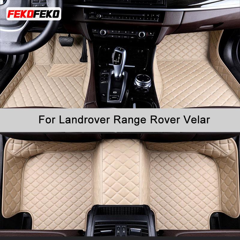 

FeKoFeKo Пользовательские автомобильные коврики для Landrover Range Rover Velar Автоковры Аксессуары для ног Coche 2017-2020 Velar бежевый