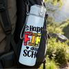 1PC Happy First Day Of School Art 750ml Color Plastic Sports Water Bottle Leakproof Flip Straw Lid Suitable for Sports Office Home Use