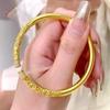 Xiangyun Golden Hoop Bracelet Female Sand Golden Hoop Opening Adjustable White Diamond Anti-allergic Girlfriend Bracelet