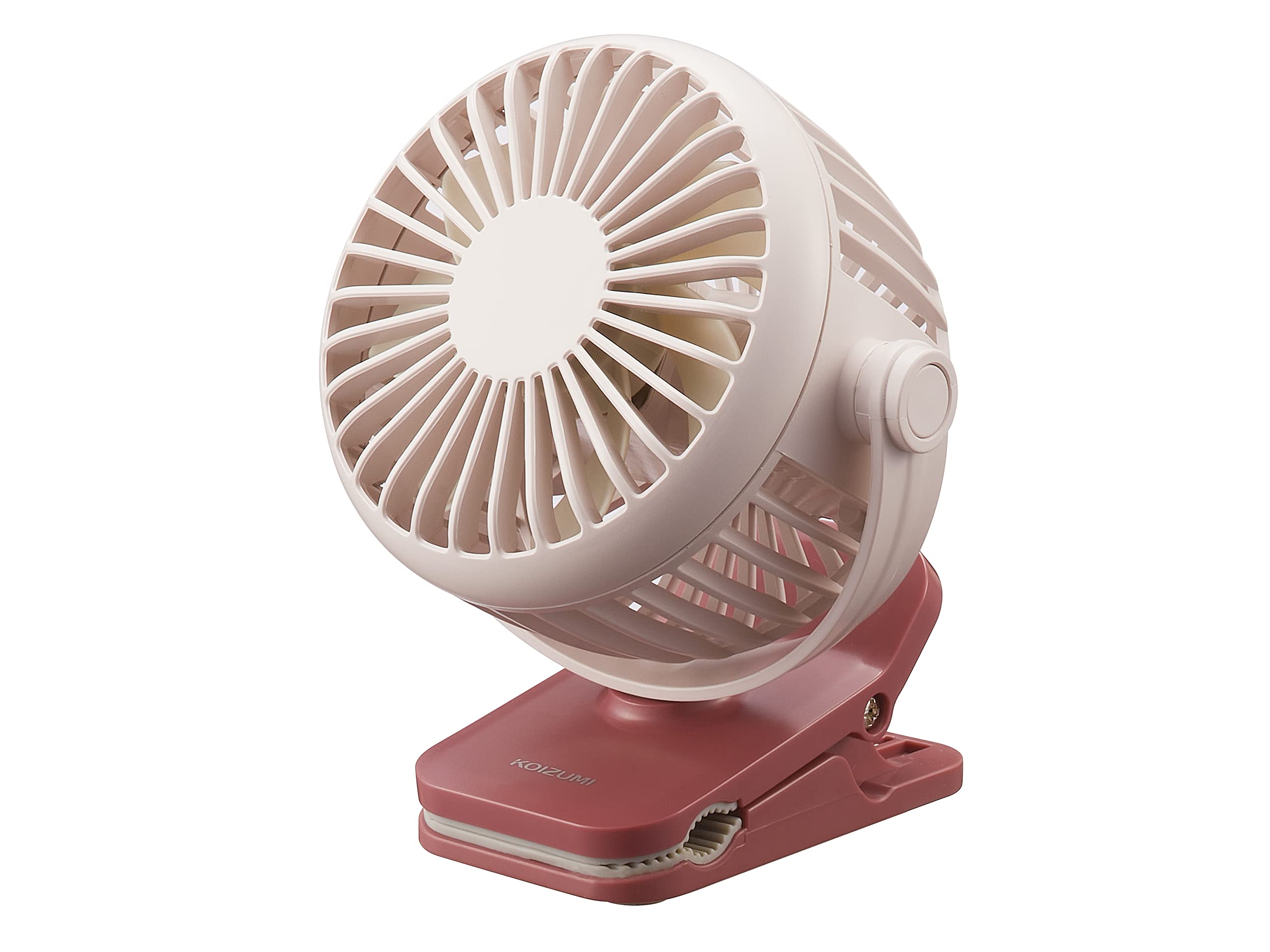 

Kozumi Portable USB Airflow Pink Clip-on Fan, Rechargeable, 3-Level Adjustment, (KFF-0618/P) рожевий