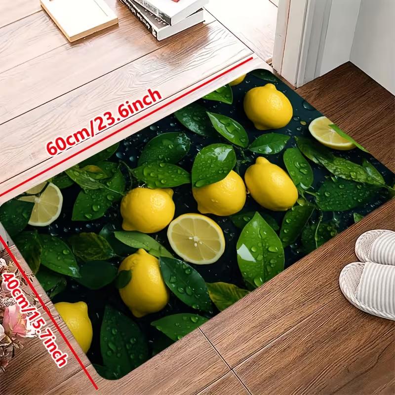 

Non-Slip Kitchen Mat Lemon & Lime , Floor Mat,Machine Washable for Laundry, Kitchen Rugs For Floor, Laundry Room Mat, Lemon Mat 1pc-40X60CM
