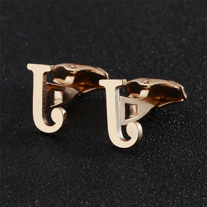Exklusive goldene Alphabet Manschettenknöpfe für Herren - Elegantes Design für französische Hemden
