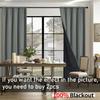 100% Blackout Curtains with Coated Lining Thermal Insulated Sun Blocking Rod Pocket Curtains for Bedroom Living Room Home Decor