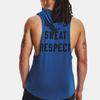Under Armour Logo Print Hooded Sleeveless Sports Vest Men Tops Phantom-Blue 1376939-471