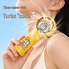 Turbo Handheld Mini USB Rechargeable Fan with Reflective Mirror for Desk, Travel, and Outdoors