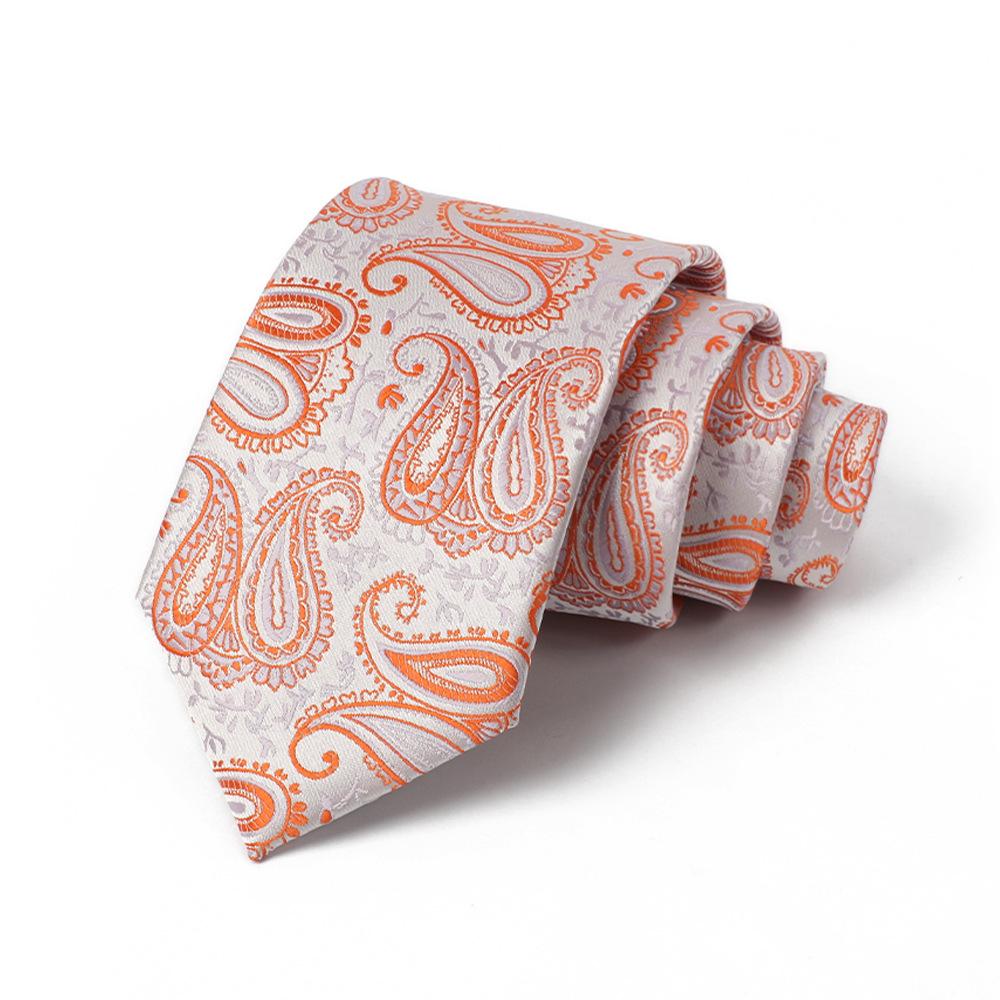 Corbata de Jacquard Rayada para Hombre, Atada a Mano, Poliéster, 8cm, Accesorio Formal de Negocios de Alta Gama