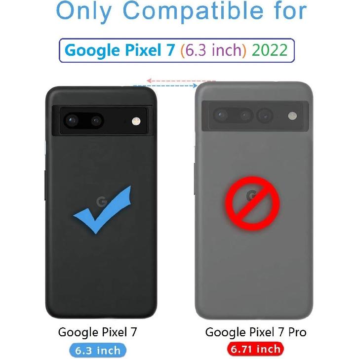 Kowauri Case for Google Pixel 7,PU Leather Wallet Case with Credit Card Slot Holder Ultra Slim Protector Case for Google Pixel 7 (Gray)