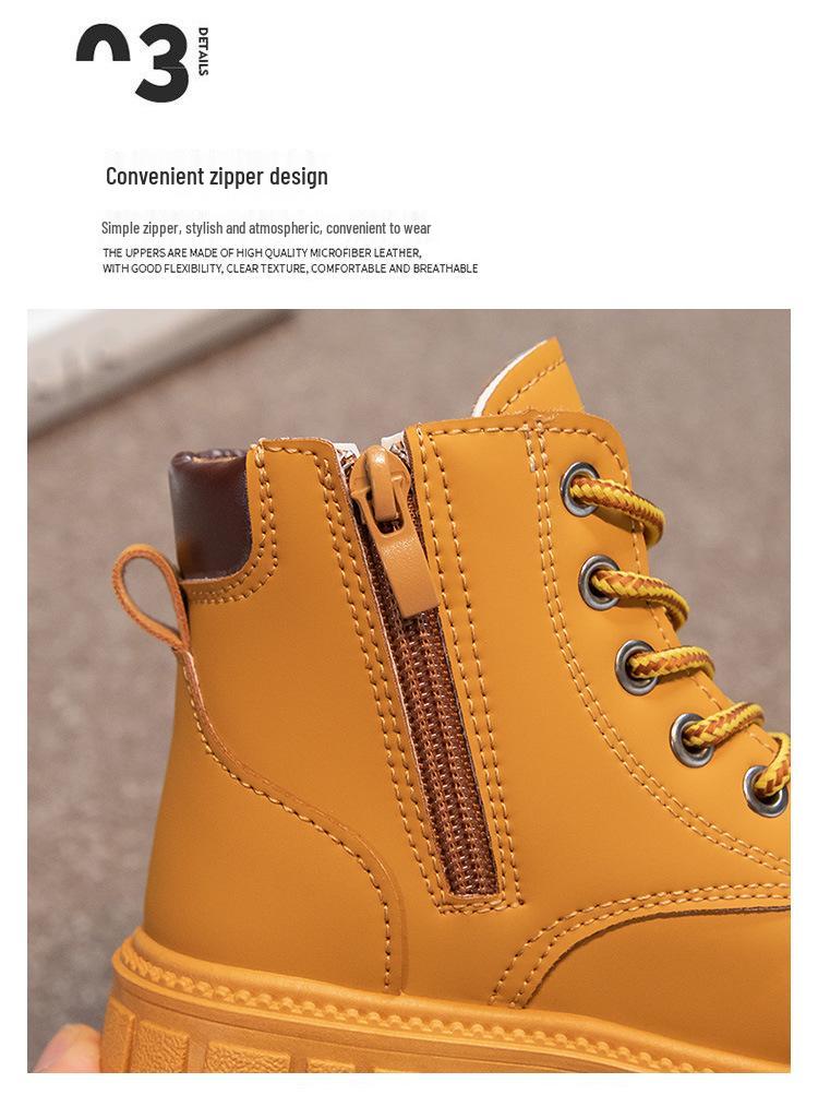 Girls' & Boys' Dr. Martens 2025 Autumn/Winter British Style Leather Ankle Boots - Trendy Children's Fashion Boots.